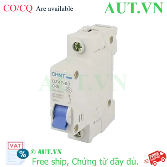 Ảnh của Aptomat MCB DZ47-60 C40-1P-6kA Chint