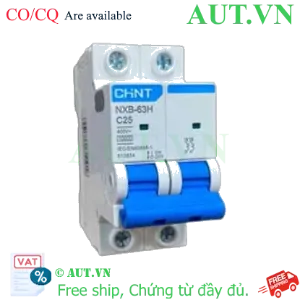 Ảnh của Áp tô mát cài loại nhỏ CHINT NXB-63H 2P C25 10kA 