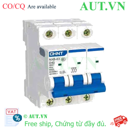 Ảnh của Áp tô mát cài cỡ nhỏ CHINT NXB-63 3P D40 6kA 