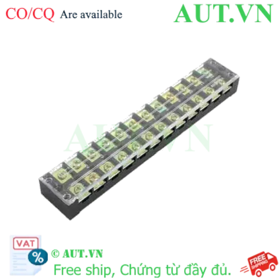 Ảnh của Cầu đấu dạng khối CHINT TB-4512 12 Cực - 45A, 600V, Vít M5 Chính Hãng