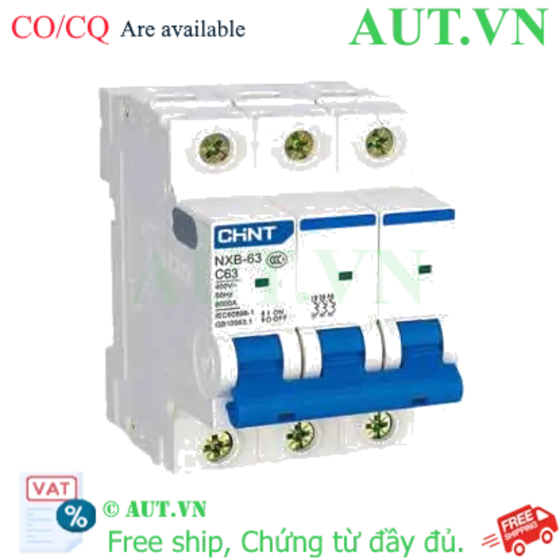 Ảnh của NXB-63 3P C63 6kA Áp tô mát cài cỡ nhỏ CHINT - Sẵn kho