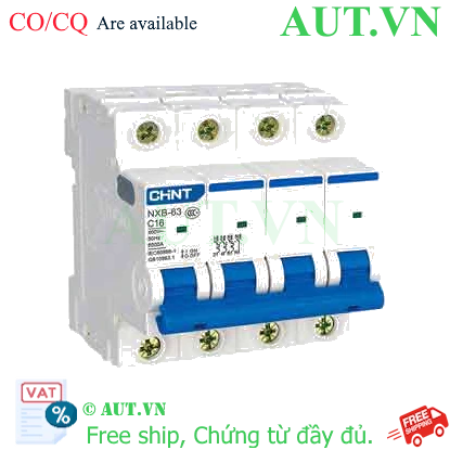 Ảnh của Áp tô mát cài cỡ nhỏ CHINT NXB-63 4P C16 6kA 