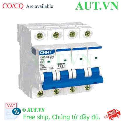 Ảnh của Áp tô mát cài cỡ nhỏ CHINT NXB-63 4P C25 6kA 