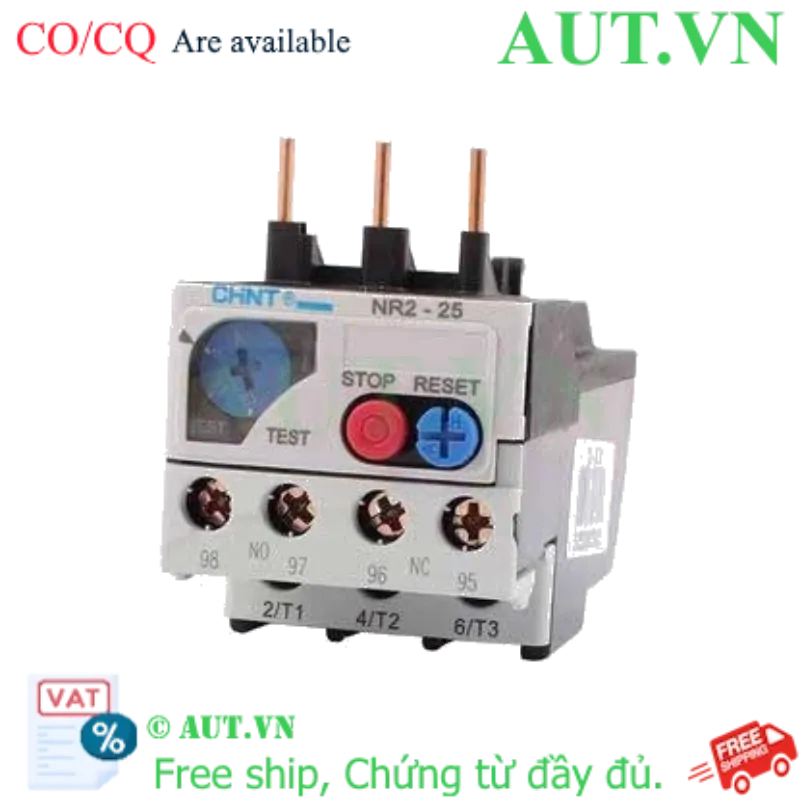 Ảnh của Rơ le nhiệt CHINT NR2-25 9-13A 