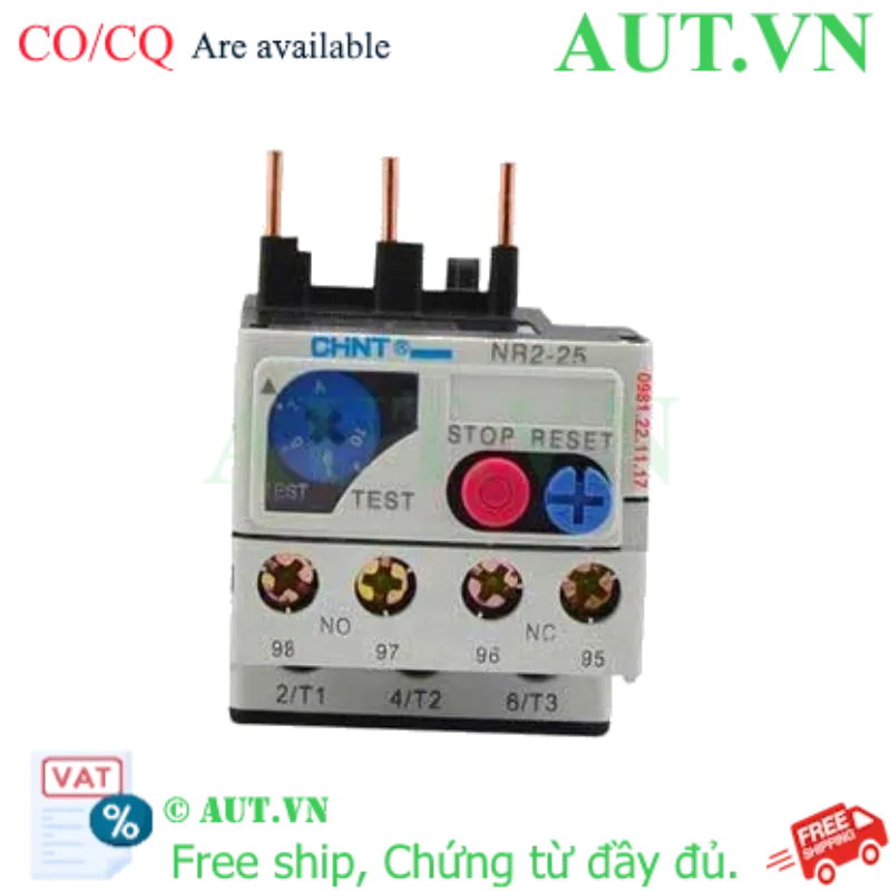 Ảnh của Rơ le nhiệt CHINT NR2-25 7-10A 