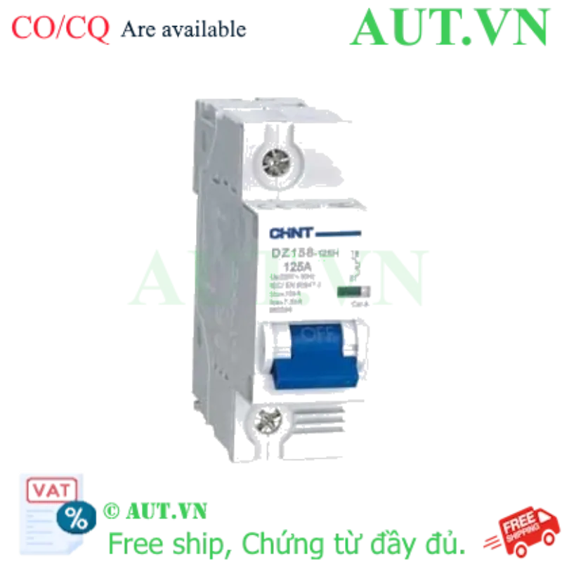 Ảnh của Aptomat cài (MCB) CHINT DZ158-125H 1P 125A 10kA 