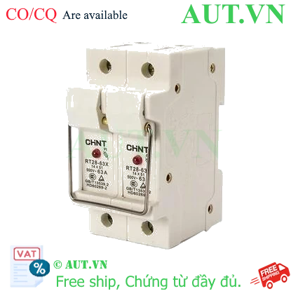 Ảnh của Đế cầu chì dạng hình trụ CHINT BASE RT28-63X 2P 