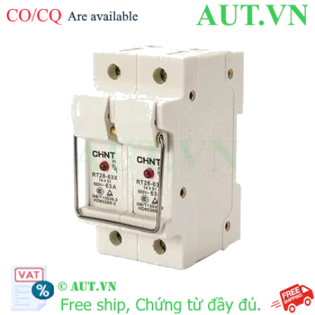 Ảnh của Đế cầu chì dạng hình trụ CHINT BASE RT28-63X 2P 