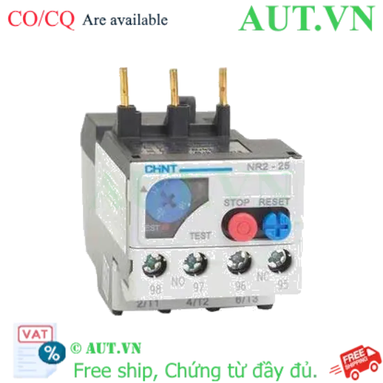Ảnh của Rơ le nhiệt CHINT NR2-25 (12-18A) - Chống Quá Tải, Bảo Vệ Motor, Chuẩn IEC | AUT VN