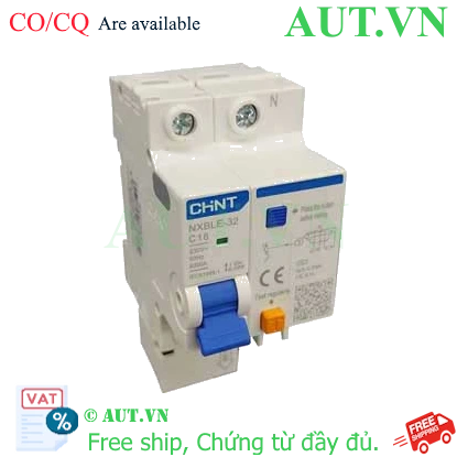 Ảnh của Át chống dòng rò CHINT NXBLE-32 1P+N C16 30mA 6kA 
