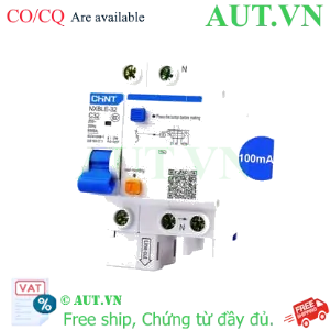 Ảnh của Át chống dòng rò CHINT NXBLE-32 1P+N C32 100mA 6kA 