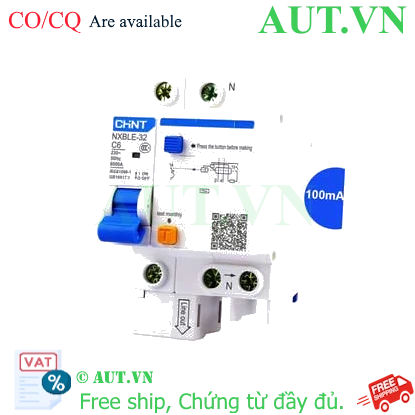 Ảnh của Át chống dòng rò CHINT NXBLE-32 1P+N C6 100mA 6kA 