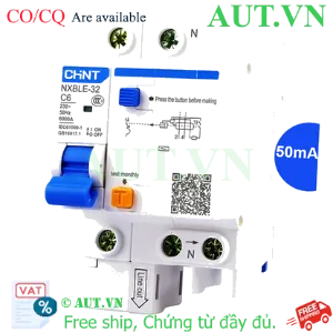 Ảnh của Át chống dòng rò CHINT NXBLE-32 1P+N C6 50mA 6kA 