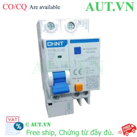 Ảnh của Át chống dòng rò CHINT NXBLE-32 1P+N C20 30mA 6kA 