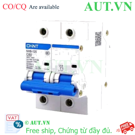 Ảnh của Áp tô mát cài loại nhỏ CHINT NXB-125 2P C80 