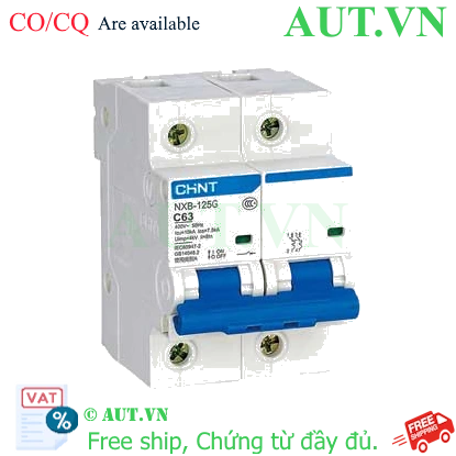 Ảnh của Áp tô mát cài CHINT NXB-125G 2P C63A 