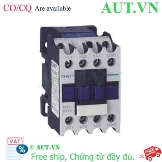 Ảnh của Công tắc tơ 3 pha CHINT NC1-0910 220V 50/60Hz 9A 4kW 1NO