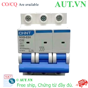 Ảnh của Áp tô mát cài loại nhỏ CHINT NXB-63H 3P C32 10kA 