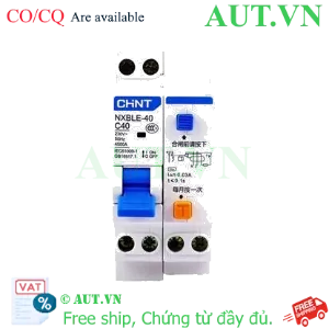 Ảnh của Áp tô mát chống giật (RCBO) CHINT NXBLE-40 1P+N C40 30mA 4.5kA 
