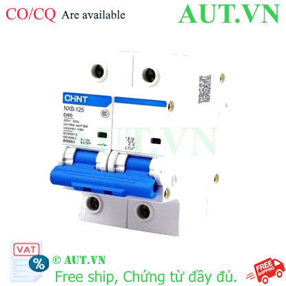 Ảnh của Áp tô mát cài loại nhỏ CHINT NXB-125 2P D80 