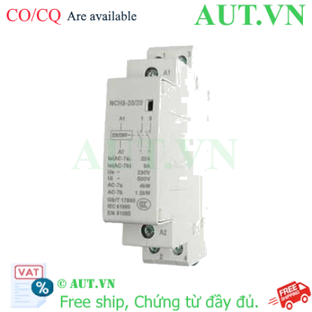 Ảnh của Contactor CHINT NCH8-20/20 220/230V - 20A - 2P - 2NO Chính Hãng