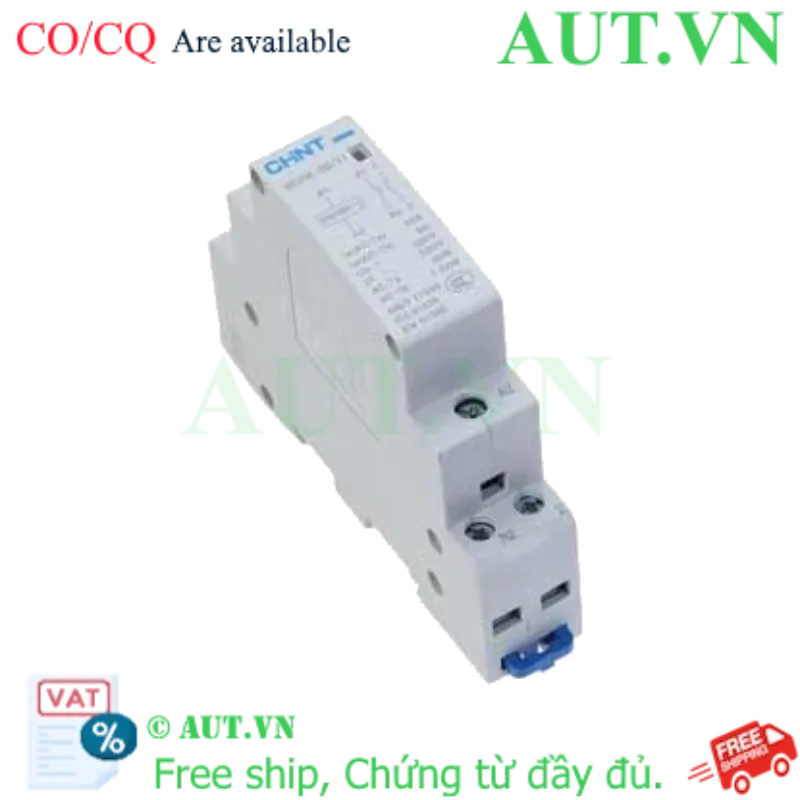 Ảnh của Công tắc tơ NCH8-20/11 220/230V CHINT, 2P, 20A, 1NO+1NC
