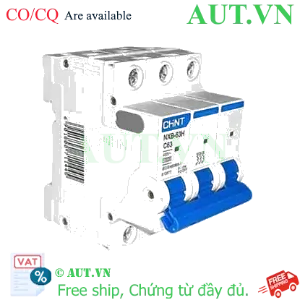 Ảnh của Áp tô mát cài loại nhỏ CHINT NXB-63H 3P C63 10kA 