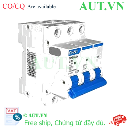 Ảnh của Áp tô mát cài loại nhỏ CHINT NXB-63H 3P C63 10kA 