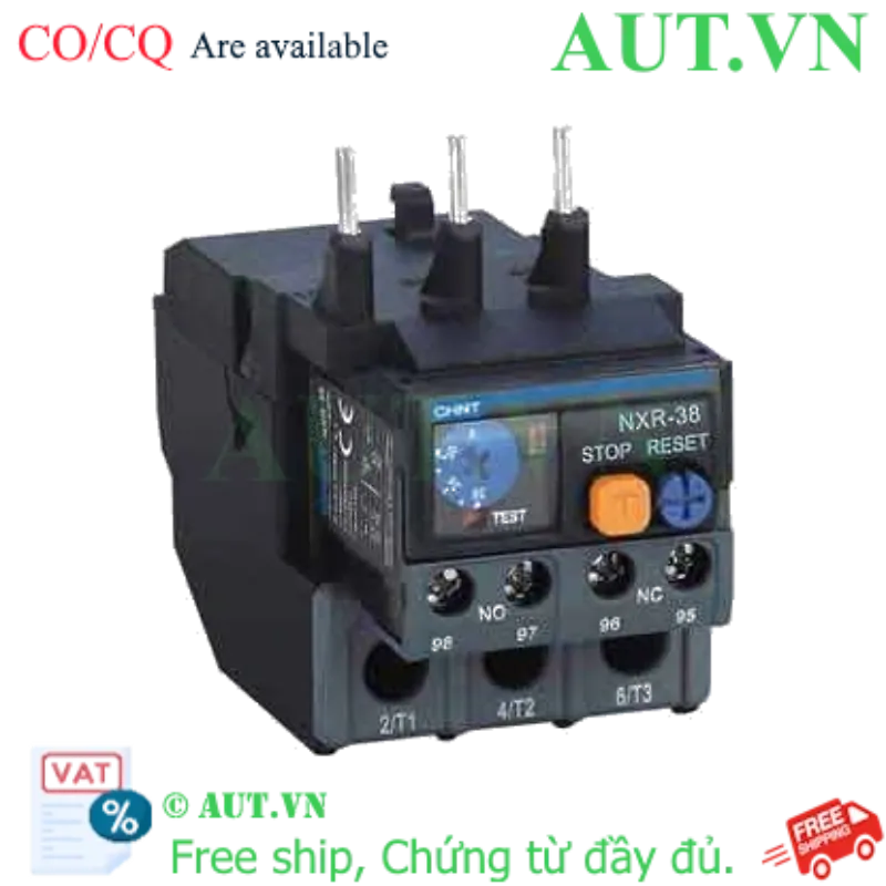 Ảnh của Rơ le nhiệt CHINT NXR-38 (30-38A) - Bảo vệ quá tải & mất pha cho Motor