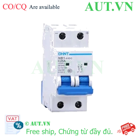 Ảnh của CB tép CHINT NB1-63DC 2P C25A DC500V 6kA 