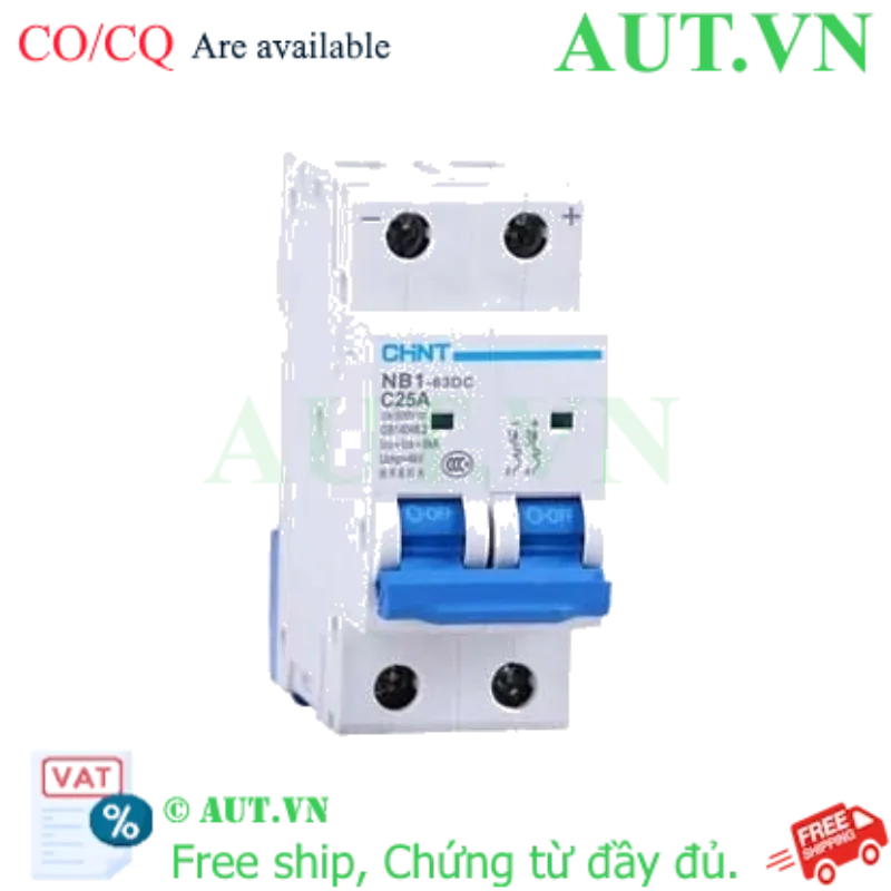 Ảnh của CB tép CHINT NB1-63DC 2P C25A DC500V 6kA 