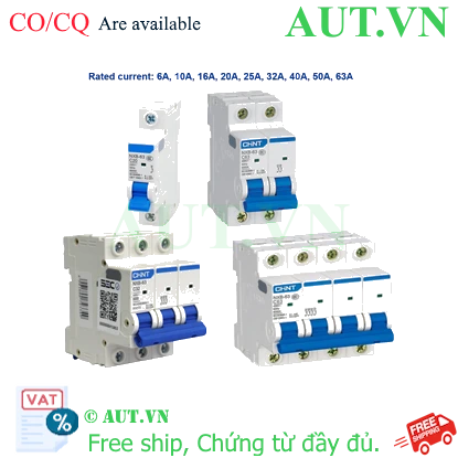 Ảnh của Áp tô mát cài cỡ nhỏ CHINT NXB-63 3P C4 6kA 