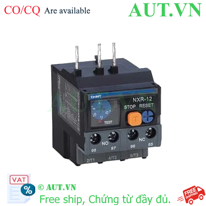 Ảnh của Rơ le nhiệt bảo vệ quá tải và mất pha động cơ AC CHINT NXR-12 4-6A 