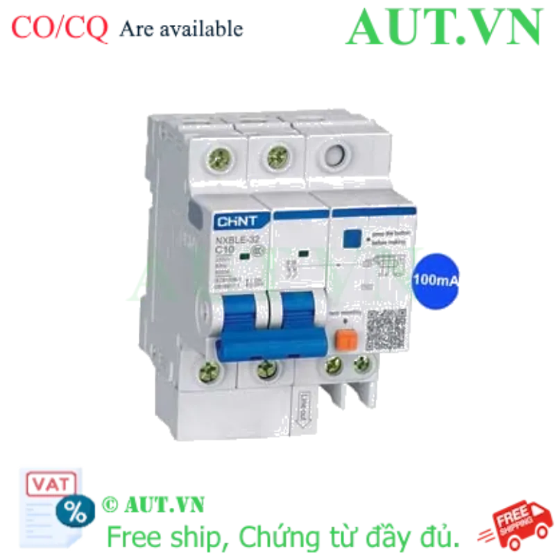 Ảnh của Át chống dòng rò CHINT NXBLE-32 2P C10 100mA 6kA 