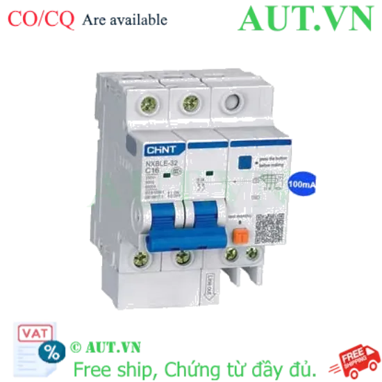 Ảnh của Át chống dòng rò CHINT NXBLE-32 2P C16 100mA 6kA 