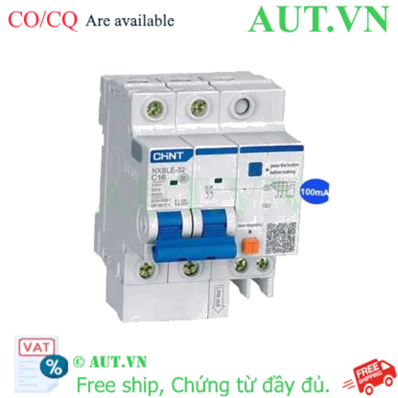 Ảnh của Át chống dòng rò CHINT NXBLE-32 2P C16 100mA 6kA 