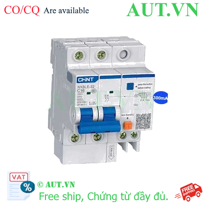Ảnh của Át chống dòng rò CHINT NXBLE-32 2P C16 300mA 6kA 