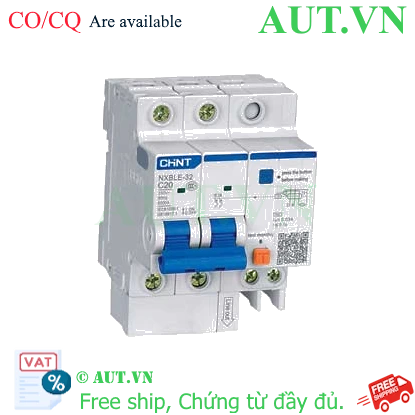 Ảnh của Át chống dòng rò CHINT NXBLE-32 2P C20 30mA 6kA 