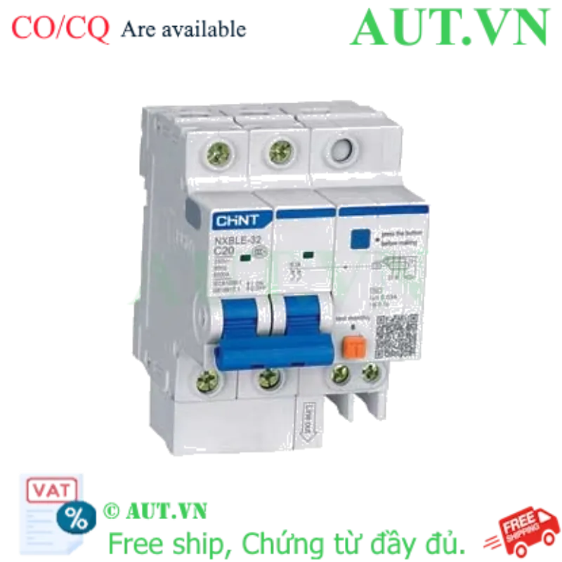 Ảnh của Át chống dòng rò CHINT NXBLE-32 2P C20 30mA 6kA 