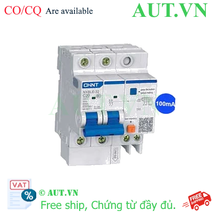 Ảnh của Át chống dòng rò CHINT NXBLE-32 2P C20 100mA 6kA 