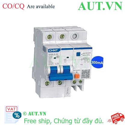 Ảnh của Át chống dòng rò CHINT NXBLE-32 2P C32 300mA 6kA 