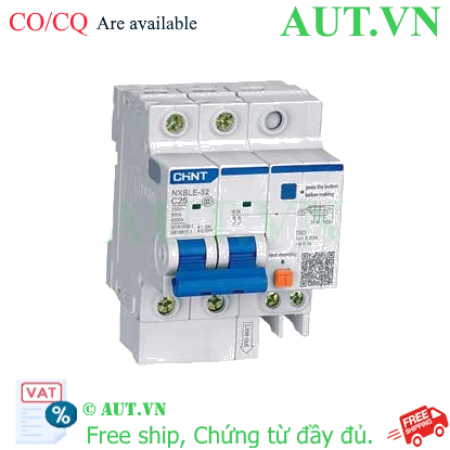 Ảnh của Át chống dòng rò CHINT NXBLE-32 2P C25 30mA 6kA 