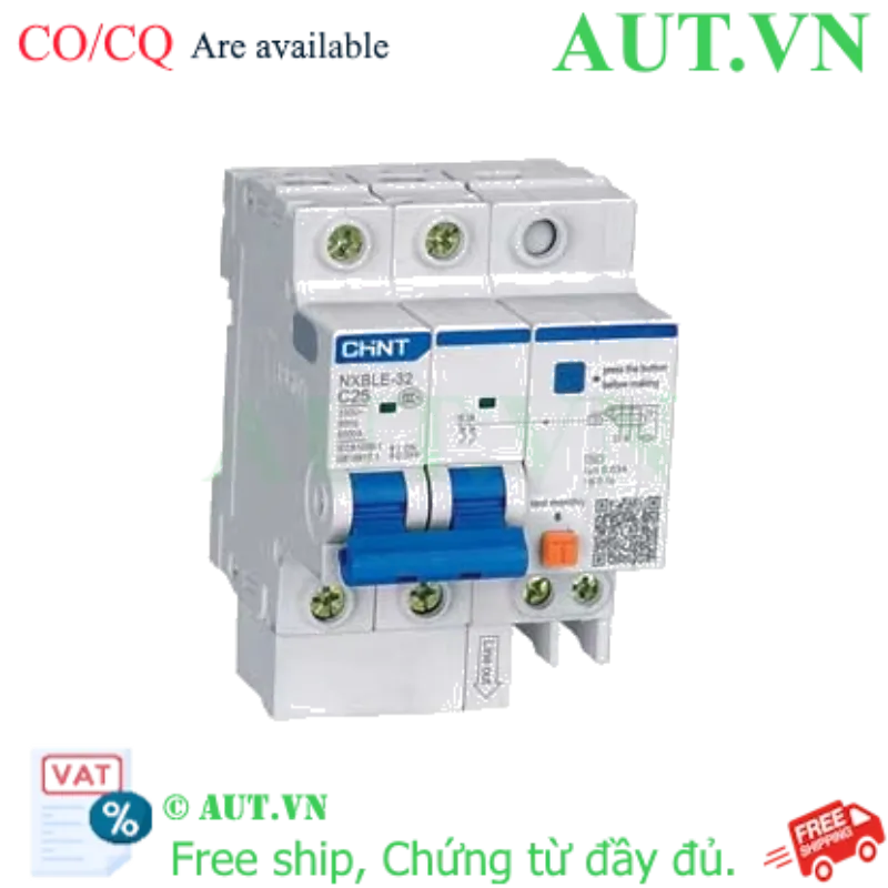 Ảnh của Át chống dòng rò CHINT NXBLE-32 2P C25 30mA 6kA 