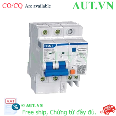 Ảnh của Át chống dòng rò CHINT NXBLE-32 2P C32 30mA 6kA 