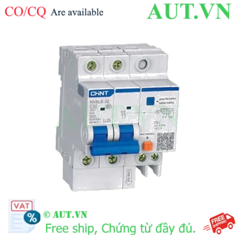 Ảnh của Át chống dòng rò CHINT NXBLE-32 2P C32 30mA 6kA 