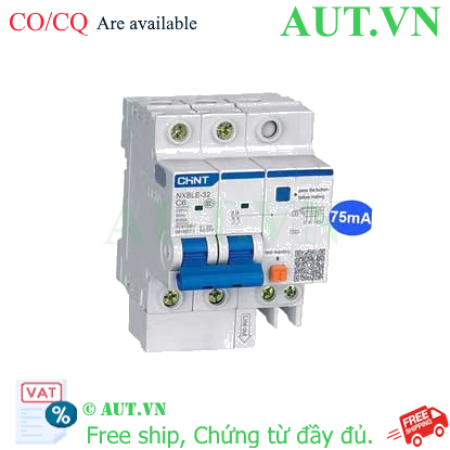 Ảnh của Át chống dòng rò CHINT NXBLE-32 2P C6 75mA 6kA 