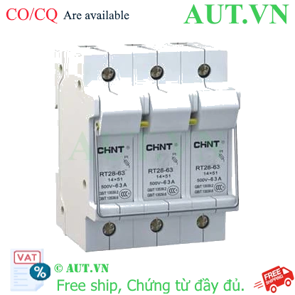 Ảnh của Đế cầu chì dạng hình trụ CHINT BASE RT28-63 3P 