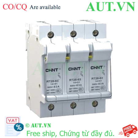 Ảnh của Đế cầu chì dạng hình trụ CHINT BASE RT28-63 3P 