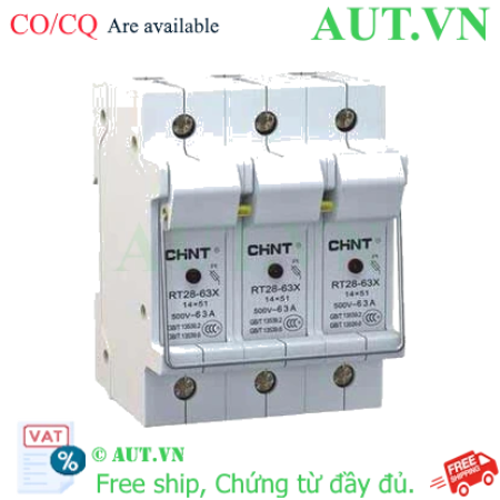 Ảnh của Đế cầu chì dạng hình trụ CHINT BASE RT28-63X 3P 