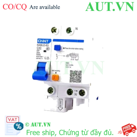 Ảnh của Cầu dao chống rò RCBO CHINT NXBLE-63 1P+N C40 30mA 6kA 
